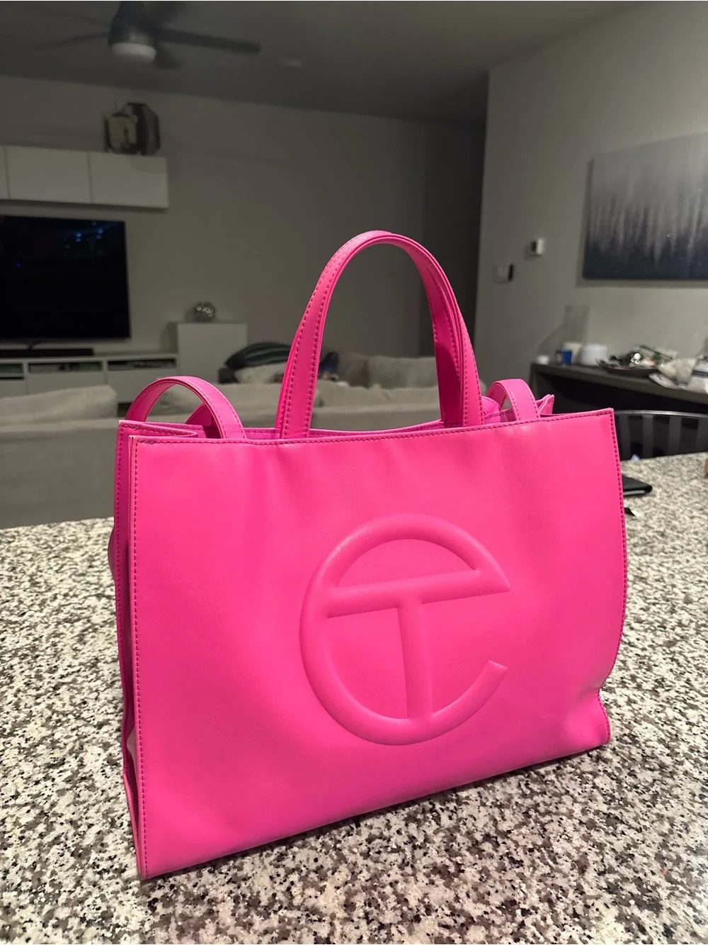 Telfar Large Azalea Pink Shopping Bag